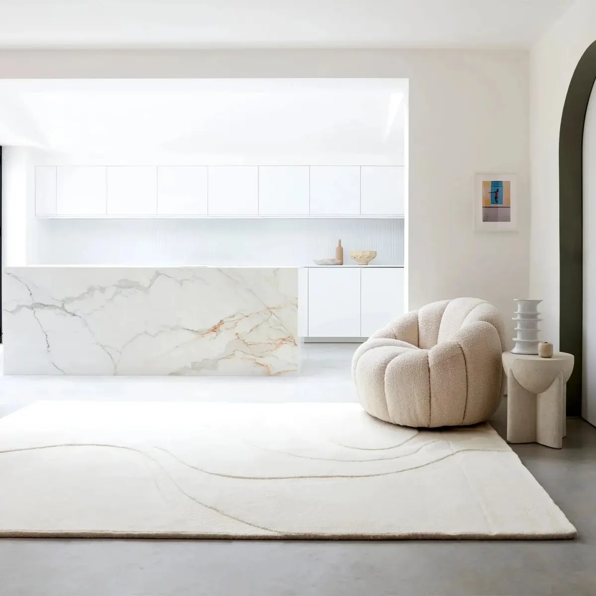 Flow Serene Sanctuary Tufted Wool Rug view 2