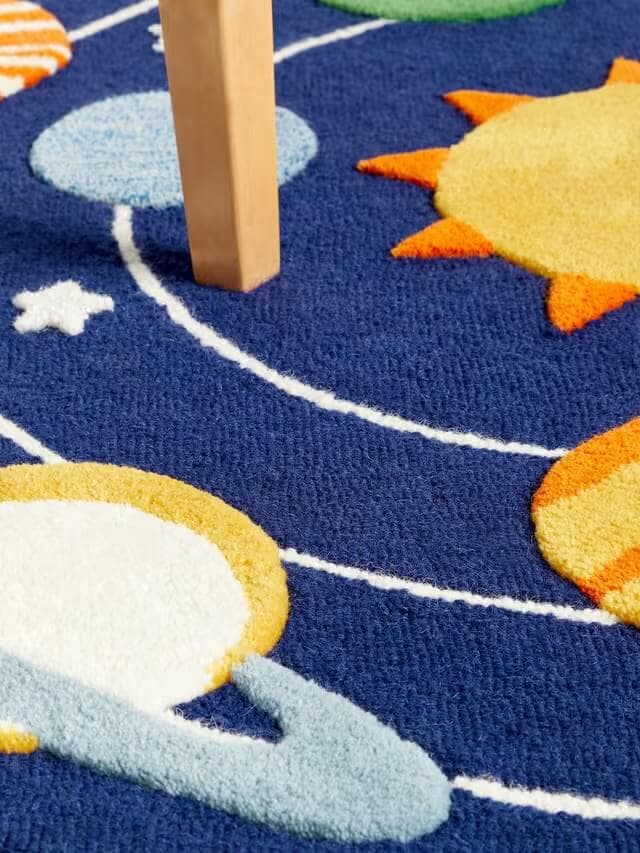 Celestial Solar Playful Tufted Wool Rug view 2
