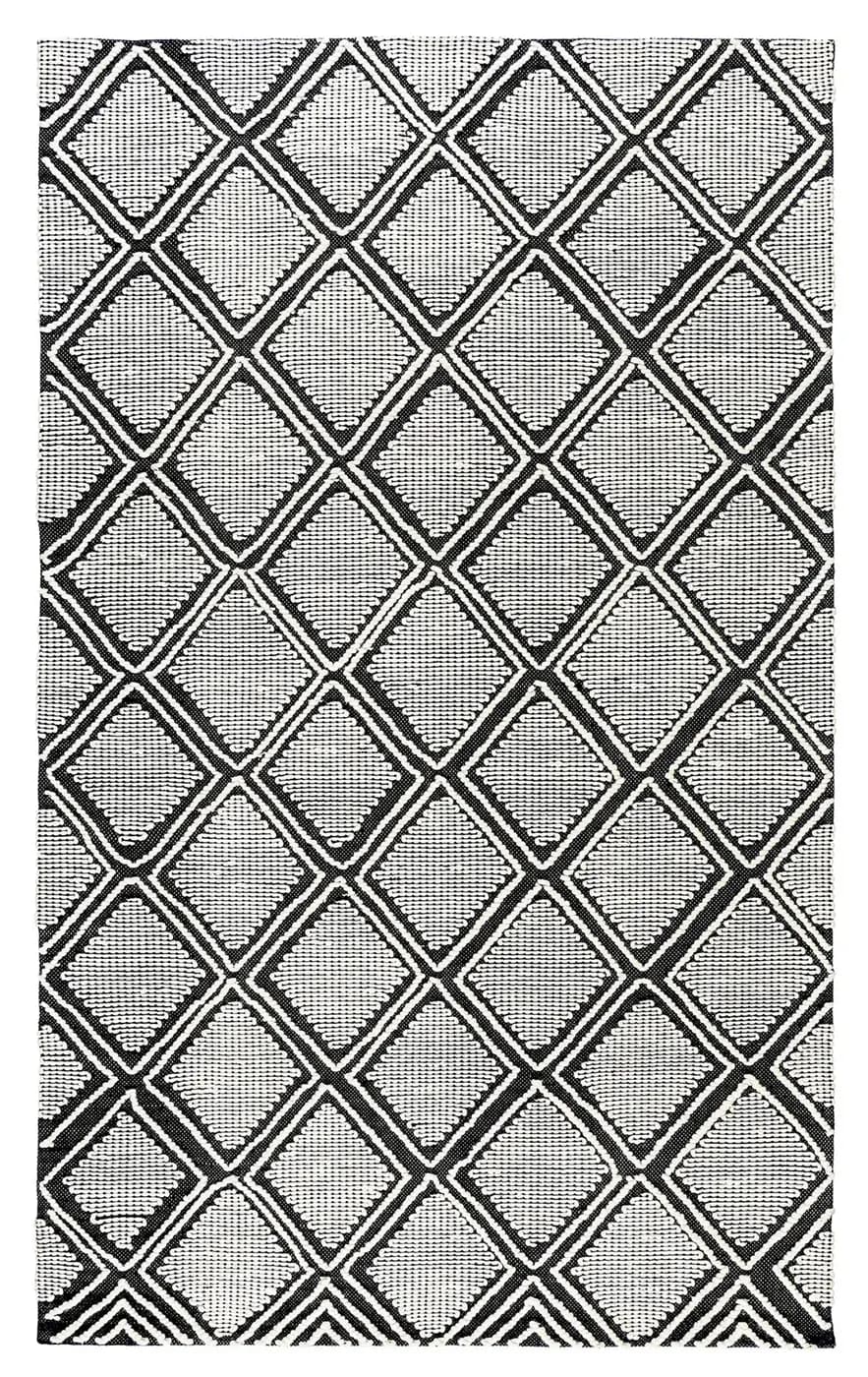 Cross Flat Geometric Wool Rug view 1