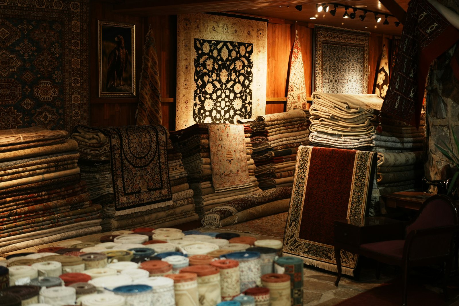 Artisan rugs and handcrafted textile rolls