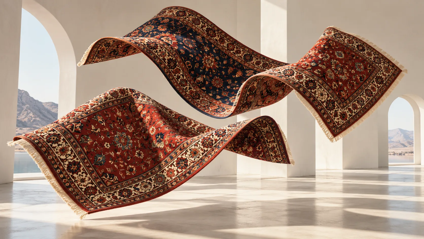 Handcrafted artisan rug masterwork weaving