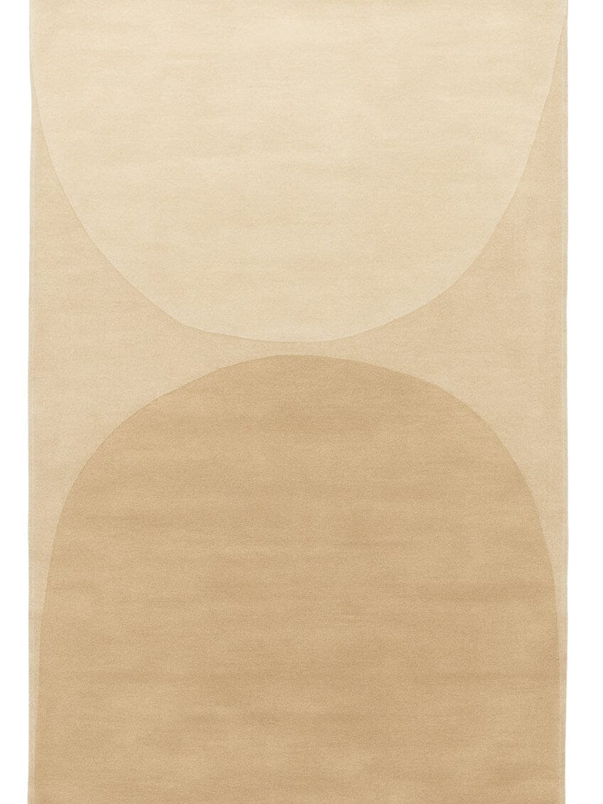 Caramel Warm Amber Dining Table Rug - Handcrafted Dining Room Rugs