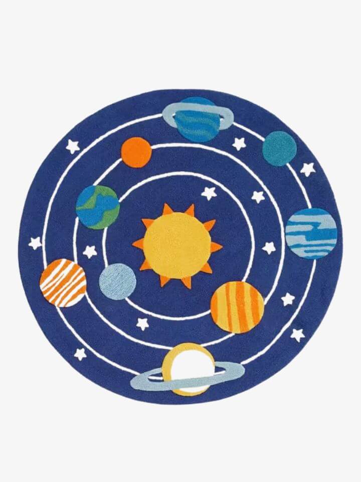 Celestial Solar Playful Tufted Wool Rug - Handcrafted Hand Tufted Rugs