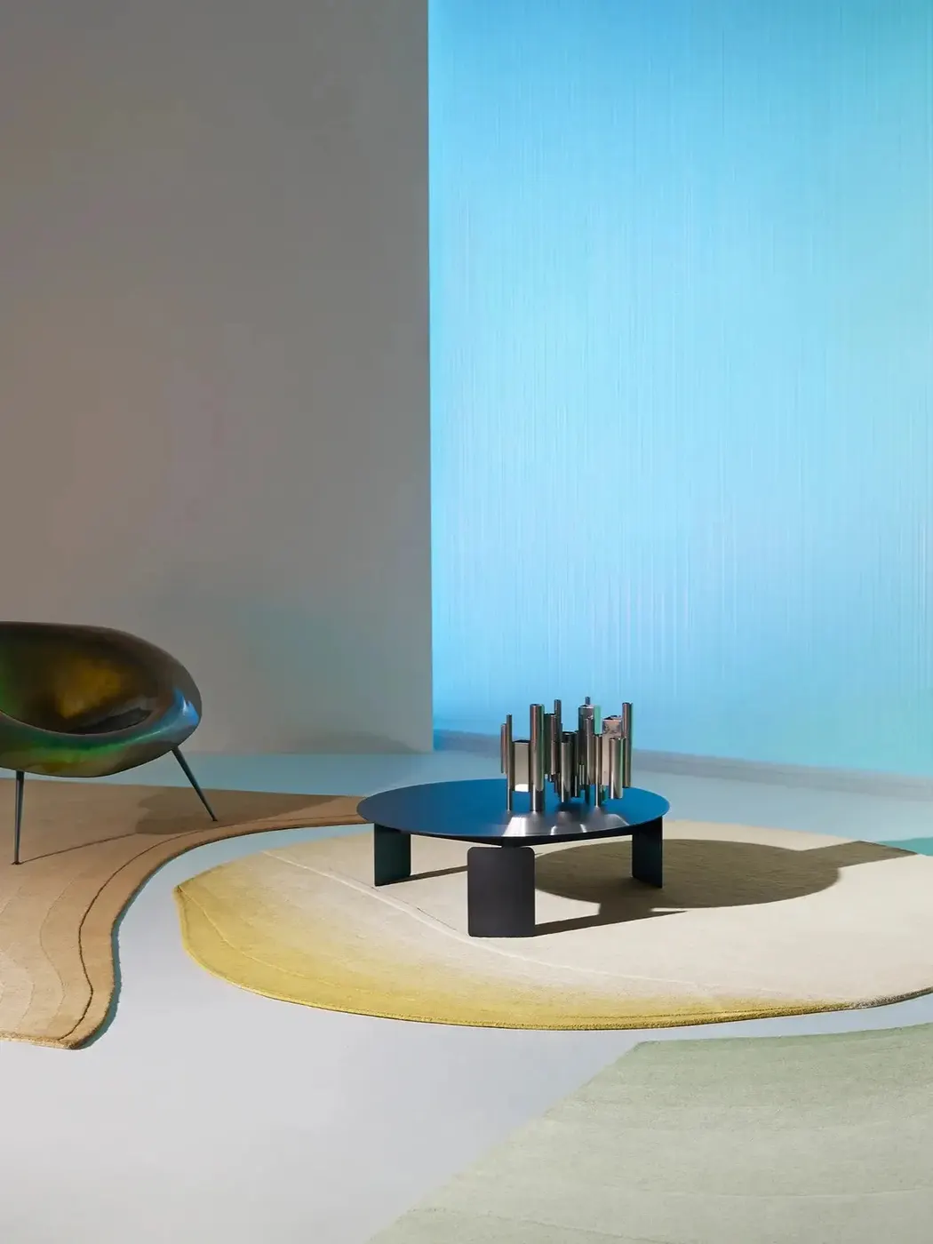 Isla Spectral Gradient Hand-Tufted Rug - Handcrafted Living Room Rugs