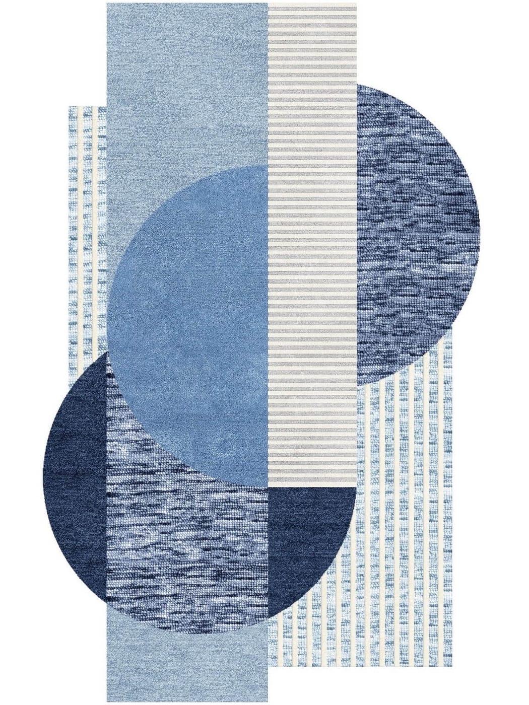 Glacier Sculpted Monochrome Modern Rug - Handcrafted Modern Rugs