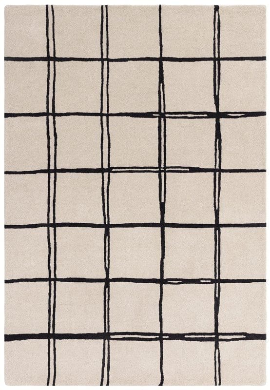 Dune Grid Executive Workspace Wool Rug - Handcrafted Office Rugs